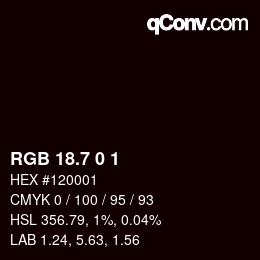 カラーコード: RGB 18.7 0 1 | qconv.com