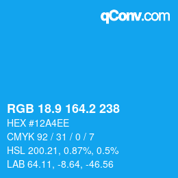Color code: RGB 18.9 164.2 238 | qconv.com