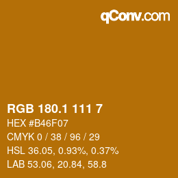 カラーコード: RGB 180.1 111 7 | qconv.com