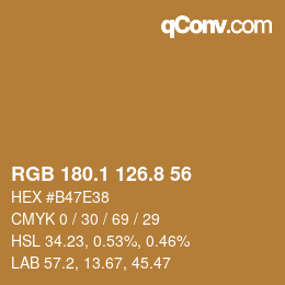 Color code: RGB 180.1 126.8 56 | qconv.com