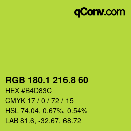 カラーコード: RGB 180.1 216.8 60 | qconv.com