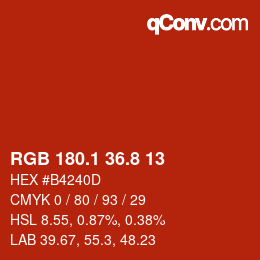 Color code: RGB 180.1 36.8 13 | qconv.com