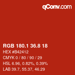 Color code: RGB 180.1 36.8 18 | qconv.com
