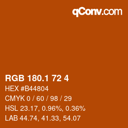 カラーコード: RGB 180.1 72 4 | qconv.com