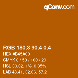 カラーコード: RGB 180.3 90.4 0.4 | qconv.com