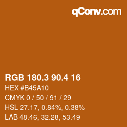 カラーコード: RGB 180.3 90.4 16 | qconv.com
