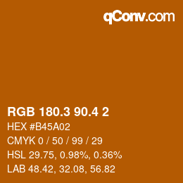 カラーコード: RGB 180.3 90.4 2 | qconv.com