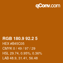 Color code: RGB 180.9 92.2 5 | qconv.com