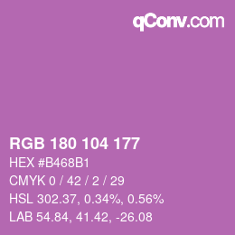 Farbcode: RGB 180 104 177 | qconv.com