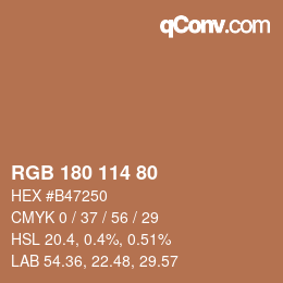 Farbcode: RGB 180 114 80 | qconv.com