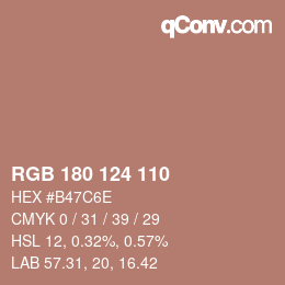 Farbcode: RGB 180 124 110 | qconv.com