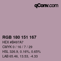 Color code: RGB 180 151 167 | qconv.com