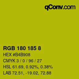 カラーコード: RGB 180 185 8 | qconv.com