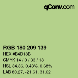 Farbcode: RGB 180 209 139 | qconv.com