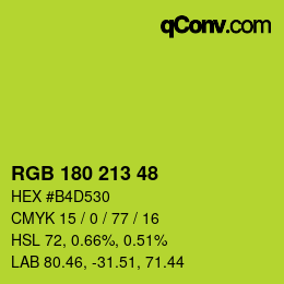 颜色代码: RGB 180 213 48 | qconv.com