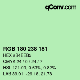 Color code: RGB 180 238 181 | qconv.com