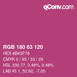 Color code: RGB 180 63 120 | qconv.com