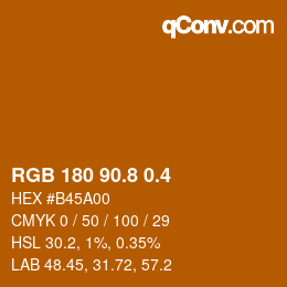 カラーコード: RGB 180 90.8 0.4 | qconv.com
