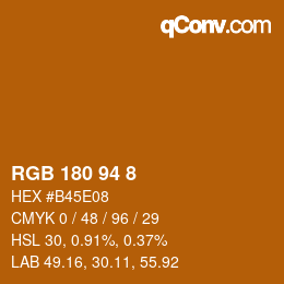 カラーコード: RGB 180 94 8 | qconv.com