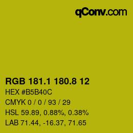 カラーコード: RGB 181.1 180.8 12 | qconv.com