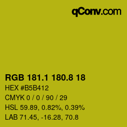カラーコード: RGB 181.1 180.8 18 | qconv.com