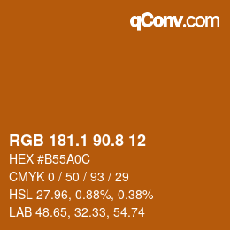 Color code: RGB 181.1 90.8 12 | qconv.com