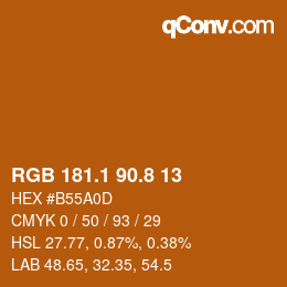 Color code: RGB 181.1 90.8 13 | qconv.com