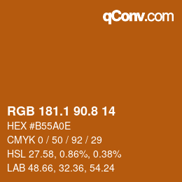 Color code: RGB 181.1 90.8 14 | qconv.com