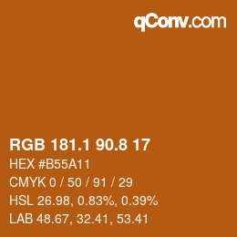 Color code: RGB 181.1 90.8 17 | qconv.com
