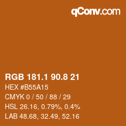 Color code: RGB 181.1 90.8 21 | qconv.com