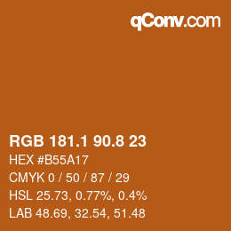 Color code: RGB 181.1 90.8 23 | qconv.com