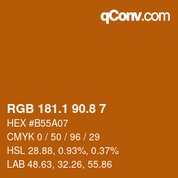 Color code: RGB 181.1 90.8 7 | qconv.com