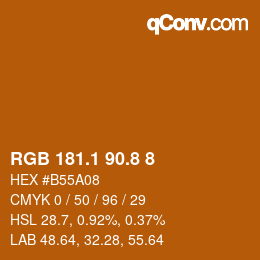 Color code: RGB 181.1 90.8 8 | qconv.com