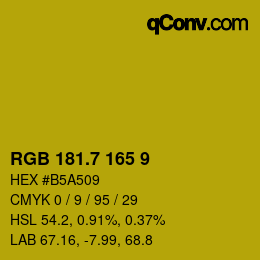 カラーコード: RGB 181.7 165 9 | qconv.com