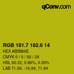 カラーコード: RGB 181.7 182.6 14 | qconv.com