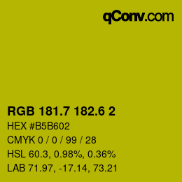 カラーコード: RGB 181.7 182.6 2 | qconv.com
