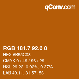 カラーコード: RGB 181.7 92.6 8 | qconv.com
