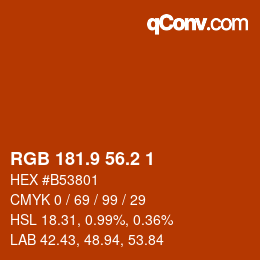 カラーコード: RGB 181.9 56.2 1 | qconv.com