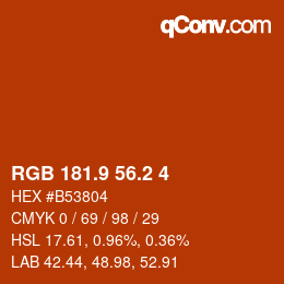 Color code: RGB 181.9 56.2 4 | qconv.com