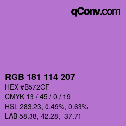 Farbcode: RGB 181 114 207 | qconv.com