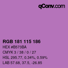 Código de color: RGB 181 115 186 | qconv.com