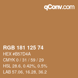 Farbcode: RGB 181 125 74 | qconv.com