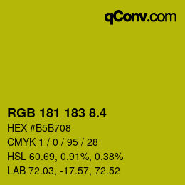 カラーコード: RGB 181 183 8.4 | qconv.com