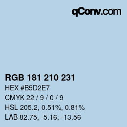 Color code: RGB 181 210 231 | qconv.com