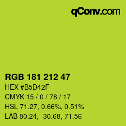 Color code: RGB 181 212 47 | qconv.com