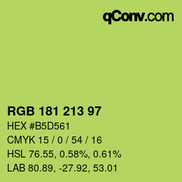 Color code: RGB 181 213 97 | qconv.com