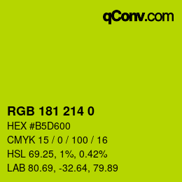 Color code: RGB 181 214 0 | qconv.com