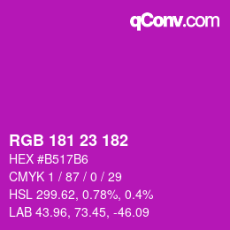 Color code: RGB 181 23 182 | qconv.com
