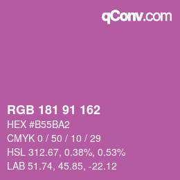 Color code: RGB 181 91 162 | qconv.com