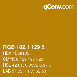カラーコード: RGB 182.1 129 5 | qconv.com